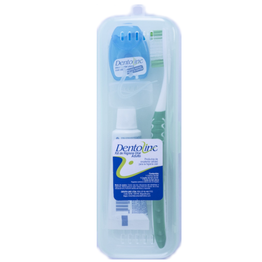 [056447] Kit Higiene Oral Dentoline Adulto Crema Dental Cepillo Y Seda