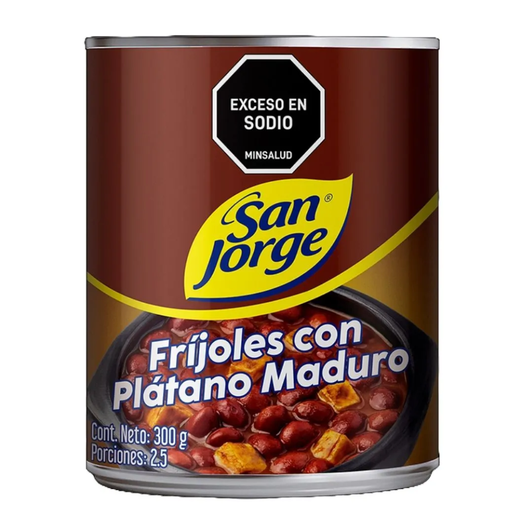 [056468] Frijoles Con Platano Maduro San Jorge Lata 300Gr