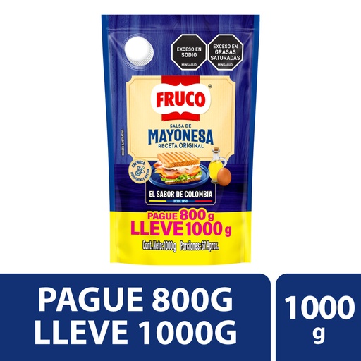 [056527] Mayonesa Fruco Doypak Pague 800Gr Lleve 1000Gr