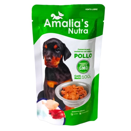 [056573] Snack Perros Pollo Para Cachorros Amalia's Nutra 100Gr