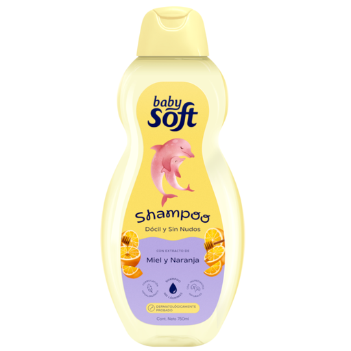[056609] Shampoo Baby Soft Docil  Y Sin Nudos Miel Y Naranja 750Ml