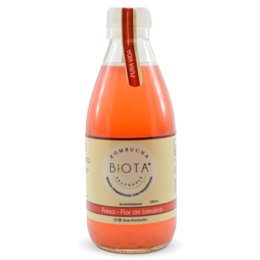 [056637] Bebida Fermentada Biota Fresa - Flor De Jamaica 280Ml