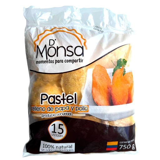 [056641] Pastel Relleno De Papa Y Pollo D'Monsa 15 Unidades 750Gr