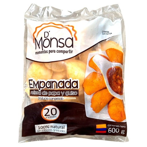 [056642] Empanada De Papa Y Guiso D'Monsa 20 Unidades 600Gr