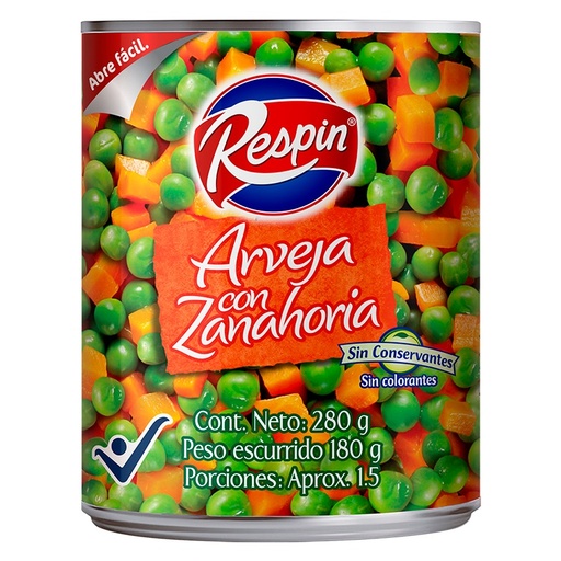 [056653] Arveja Con Zanahoria Respin Lata 280Gr