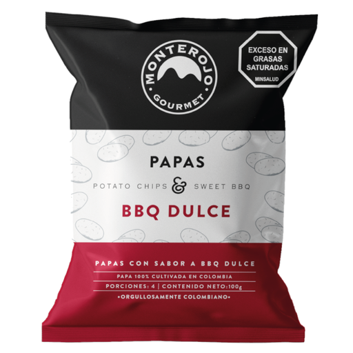 [056693] Papas BBQ Dulce Monterojo Gourmet 100Gr