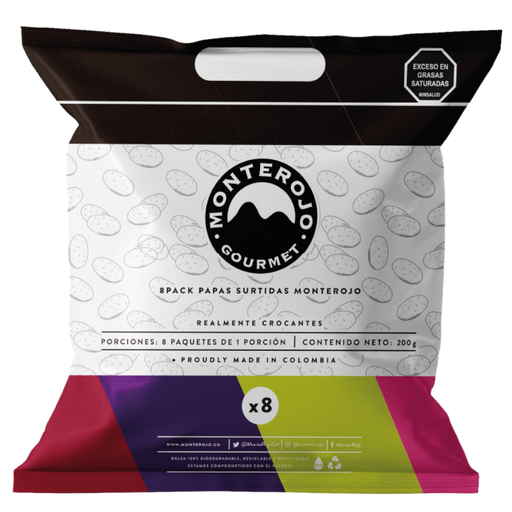 [056697] Papas Surtidas Monterojo Gourmet  8 Unidades 200Gr