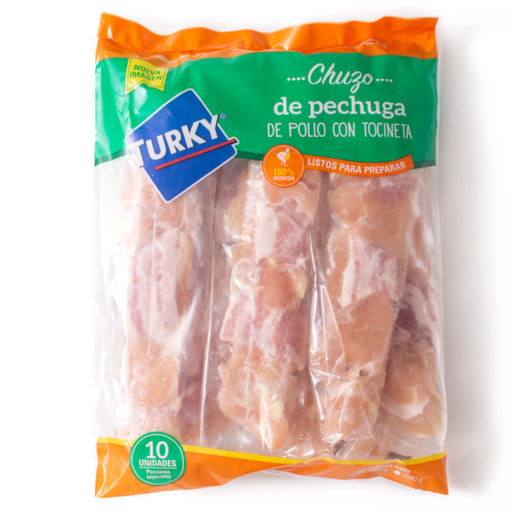 [056733] Chuzos De Pechuga De Pollo Con Tocineta Turky 10 Unidades 1800Gr
