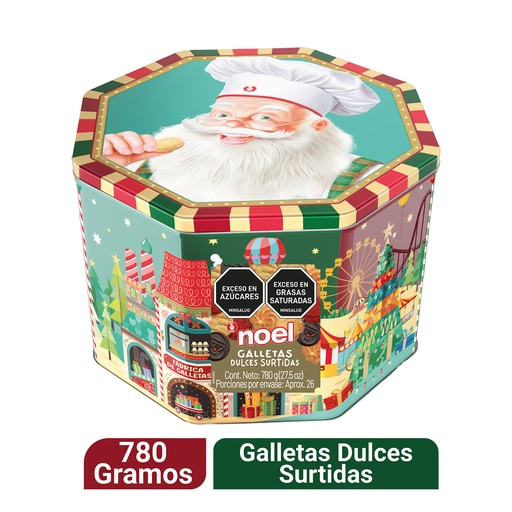 [056765] Galletas Noel Cofre  Navidad Surtida 780Gr