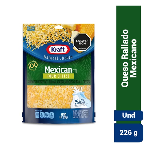 [056795] Queso  Rallado Mexicano Kraft Bolsa 226Gr