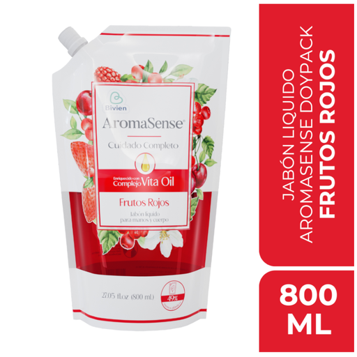 [056816] Jabón Líquido Aromasense Frutos Rojos Doypack 800Ml