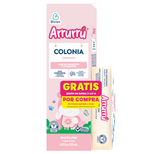 [056828] Colonia Original Arrurrú Rosada 120Ml Gratis Jabón Arrurru 110Gr