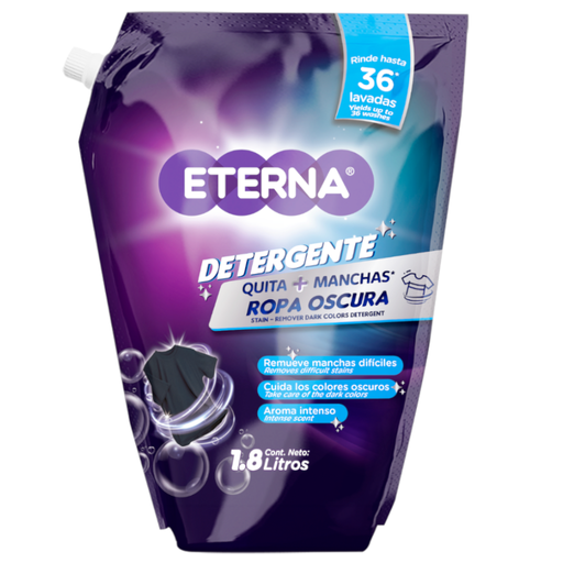 [056831] Detergente Líquido Eterna Ropa Oscura Doypak 1800Ml