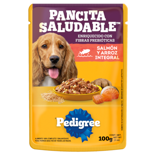 [056834] Pancita Saludable Pedigree Salmón Y Arroz Integral 100Gr