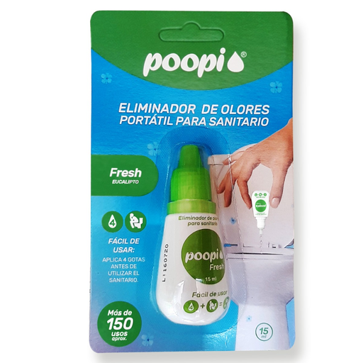 [056837] Eliminador De Olor Gotas Poopi Fresh Eucalipto 15Ml