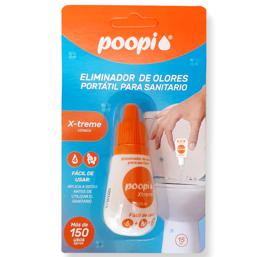 [056840] Eliminador De Olor Gotas Poopi X-Treme Cítrico 15Ml