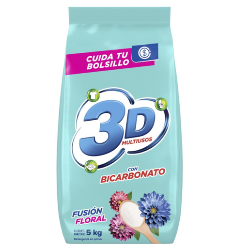[056847] Detergente Polvo 3D Multiusos Fusión Floral 5000Gr