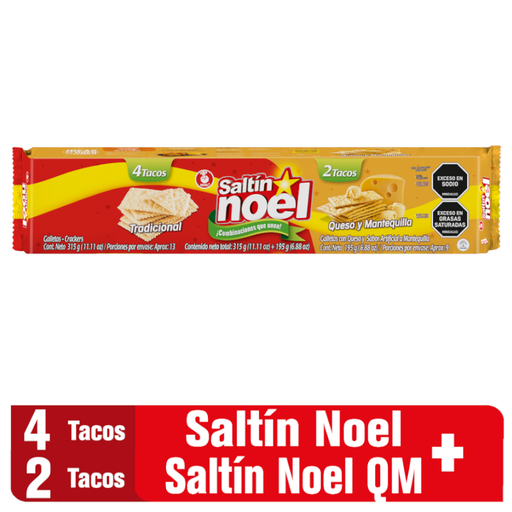 [056851] Galletas Saltín Noel 4 Tacos + Galletas Saltín Queso Mantequilla 510Gr