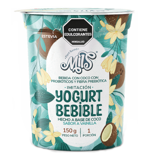 [056902] Yogurt A Base De Coco Sabor Vainilla  Mils Bebible 150Gr
