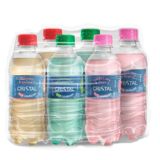 [056909] Agua Cristal Saborizada Surtida 300Ml 6 Unidades