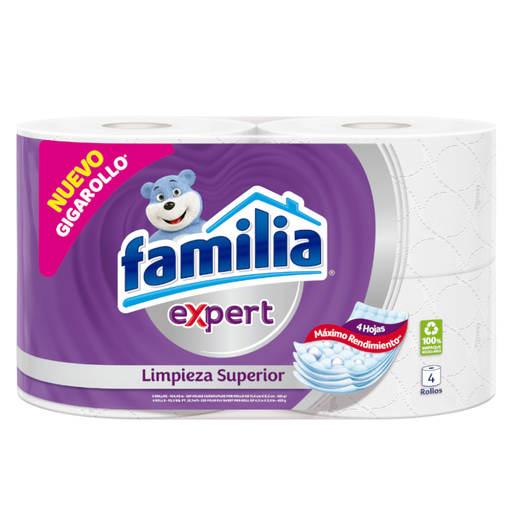 [056924] Papel Higiénico Familia Expert Gigarrollo 4 Unidades