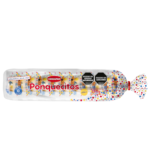 [056948] Ponquecitos Comapan Sabor Vainilla 10 Unidades 250Gr