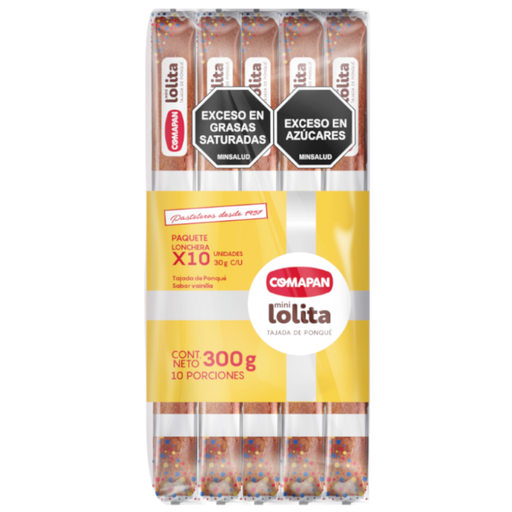 [056949] Ponque Tajado Mini Lolita Comapan 10 Unidades 300Gr