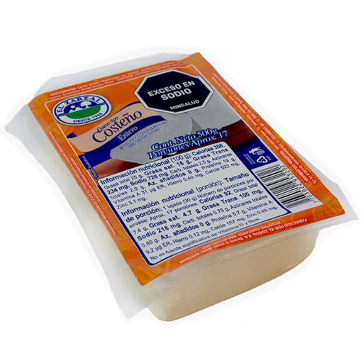 [056964] Queso Costeño Entero El Zarzal 500Gr