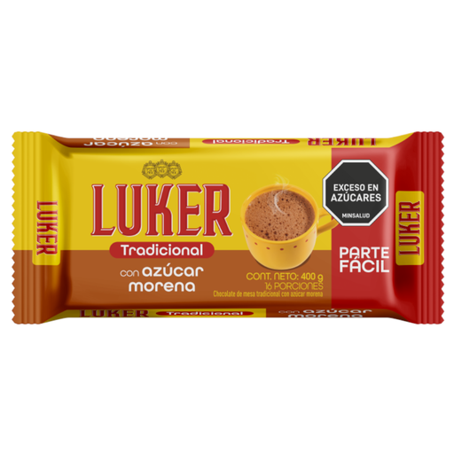 [056976] Chocolate Luker Tradicional Con Azúcar Morena 400Gr