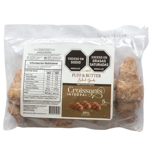 [056988] Croissant Integral Puff Y Butter 5 Unidades 250Gr