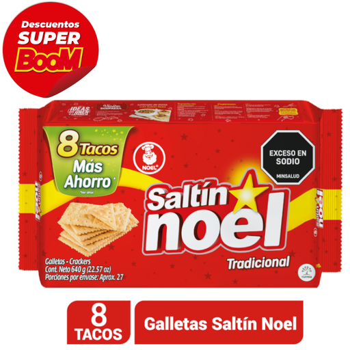 [056996] Galletas Saltín Noel 8 Tacos 640Gr