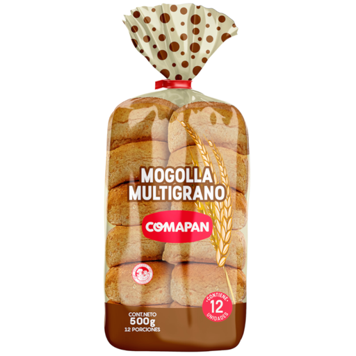 [038816] Pan Mogolla Multigrano Comapan 12 Unidades 500Gr