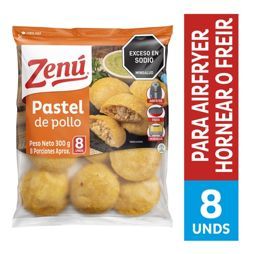 [057038] Pastel De Pollo Zenú 8 Unidades 300Gr