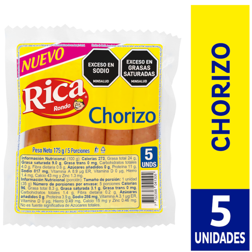 [057041] Chorizo Rica 5 Unidades 175Gr