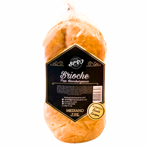 [057057] Pan Hamburguesa Brioche Bero 4 Unidades 280Gr