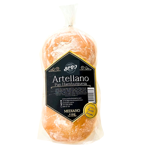 [057058] Pan Hamburguesa Artellano Bero 4 Unidades 280Gr