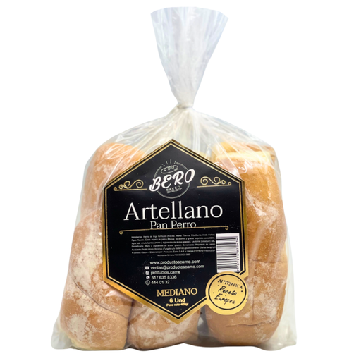 [057059] Pan Perro Artellano Bero 6 Unidades 420Gr