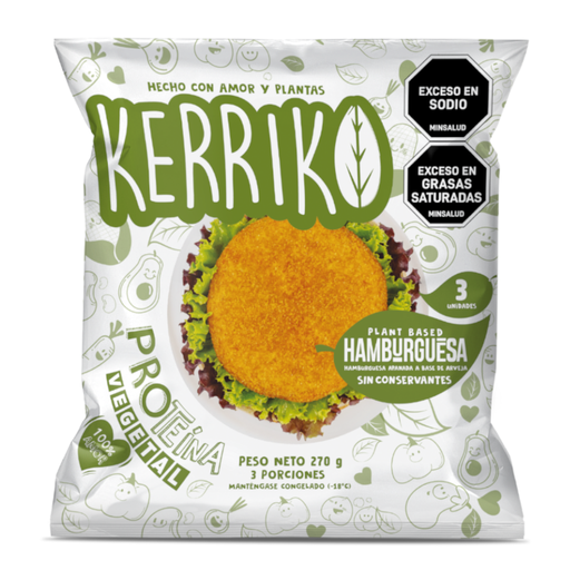 [057075] Hamburguesa Apanada A Base De Arveja Kerriko 3 Unidades 270Gr