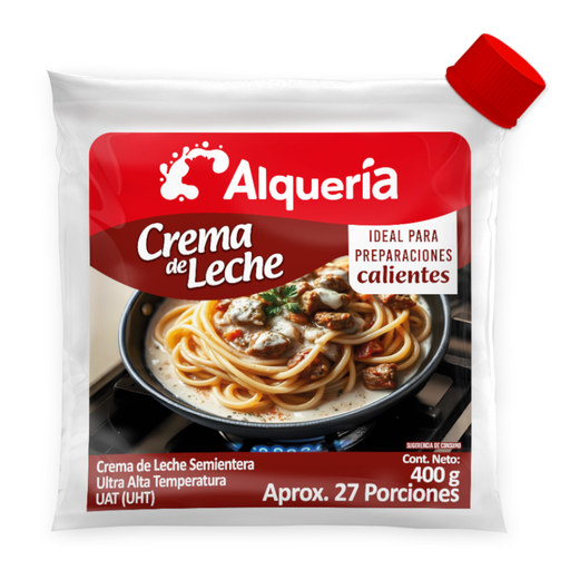 [057109] Crema De Leche Alqueria Doypack Preparaciones Calientes 400Gr