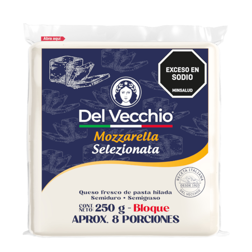 [057111] Queso Mozzarella Del Vecchio Bloque 250Gr