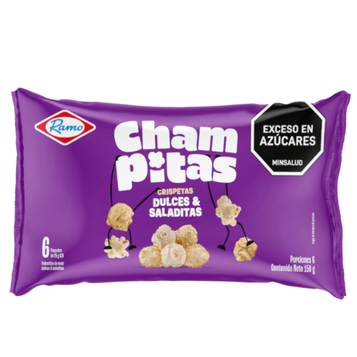 [057124] Champitas Crispetas Ramo Dulces Y Saladitas 25Gr 6 Unidades