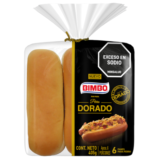 [057126] Pan Perro Dorado Bimbo 6 Unidades 405Gr