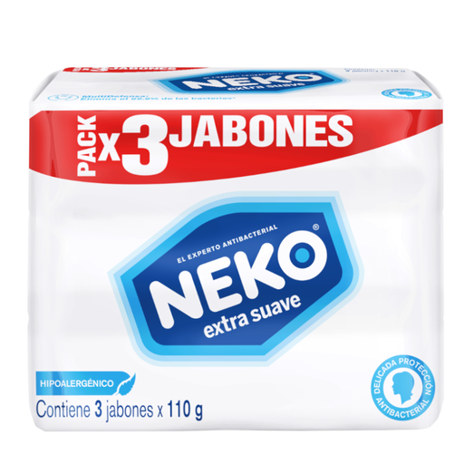 [057134] Jabón Neko Extrasuave 3 Unidades 110Gr