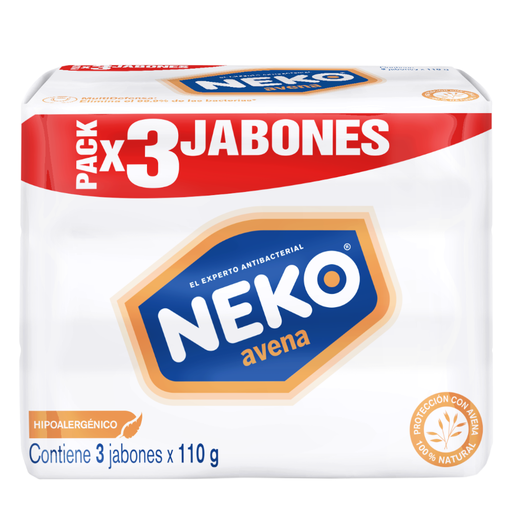 [057135] Jabón Neko Avena 3 Unidades 110Gr