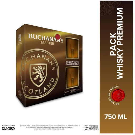 [057184] Whisky Buchanans Master 750Ml + 2 Vasos