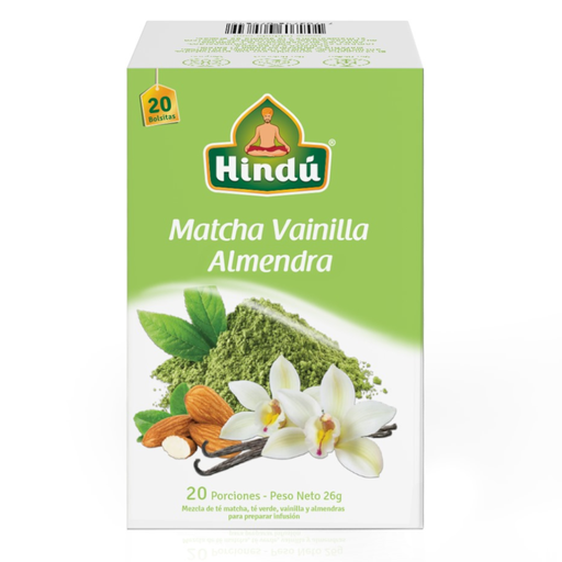 [057193] Infusión Hindú Matcha Vainilla Almendra 20 Unidades 26Gr