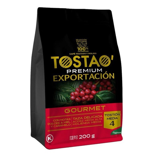 [057213] Café Tostao Premium Exportación Gourmet  Bolsa 200Gr