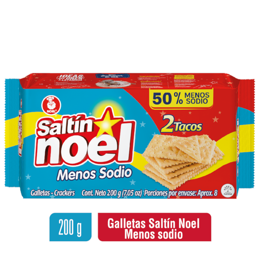 [057221] Galletas Saltín Noel Menos Sodio 2 Tacos  200Gr
