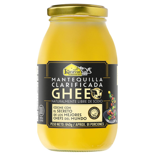 [057294] Mantequilla  Clarificada Ghee Karavansay Frasco 640Gr