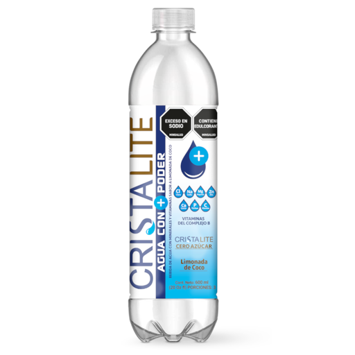 [057353] Agua Limonada De Coco Cristalite Cero Azúcar Pet 600Ml